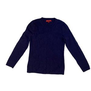 Krimson Klover Women's XS Long Sleeve Crew Neck Navy Blue Sweater
